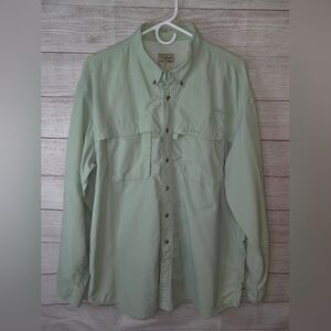 L.L. Bean Mens Vented Fishing Shirt Size Large Tall‎
